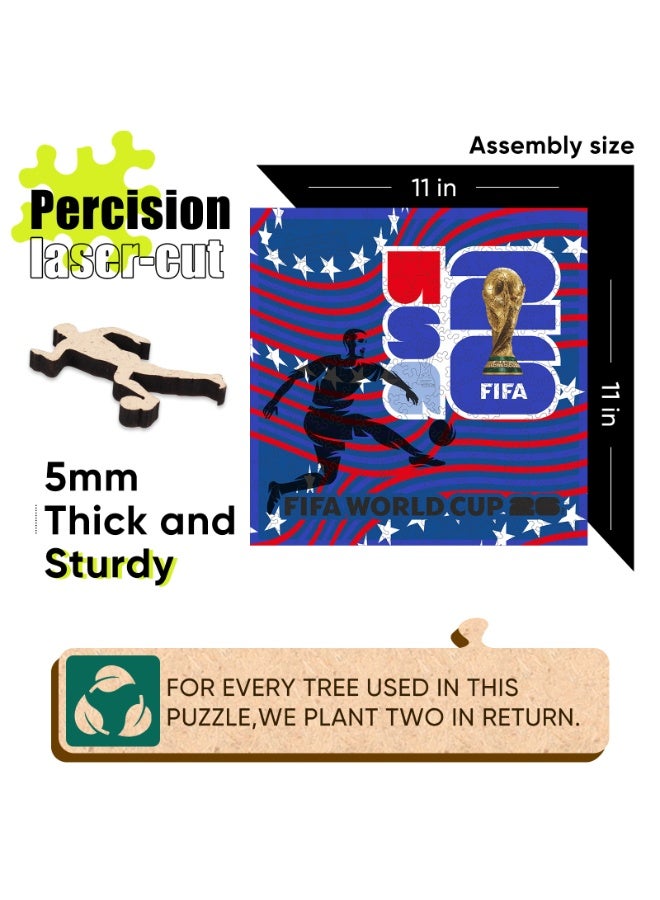 FIFA World Cup FIFA Official Licensed World Cup 26™ Host Country USA Wooden Jigsaw Puzzle 200 Pieces - Image 4